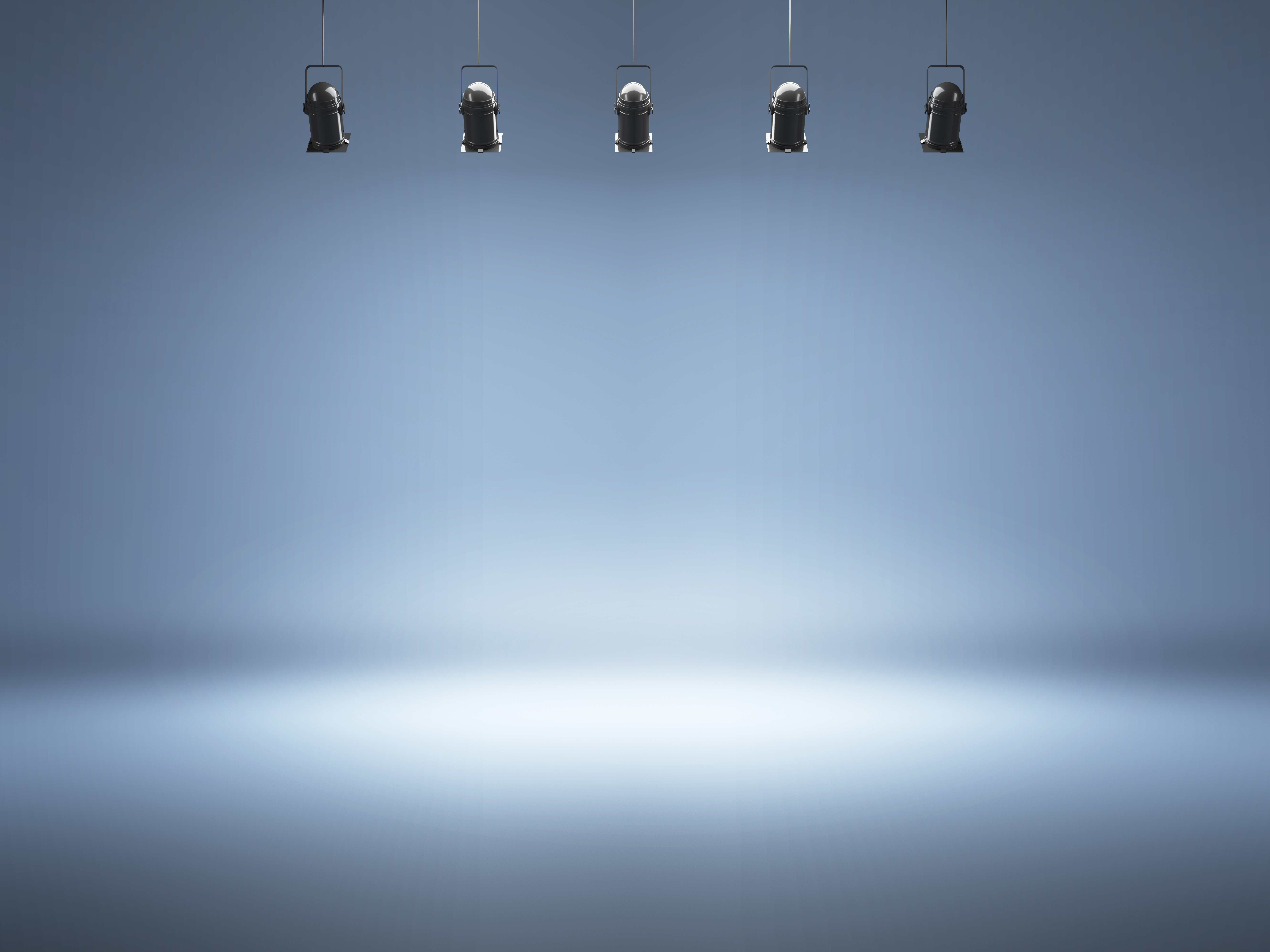 blue spotlight background with lamps